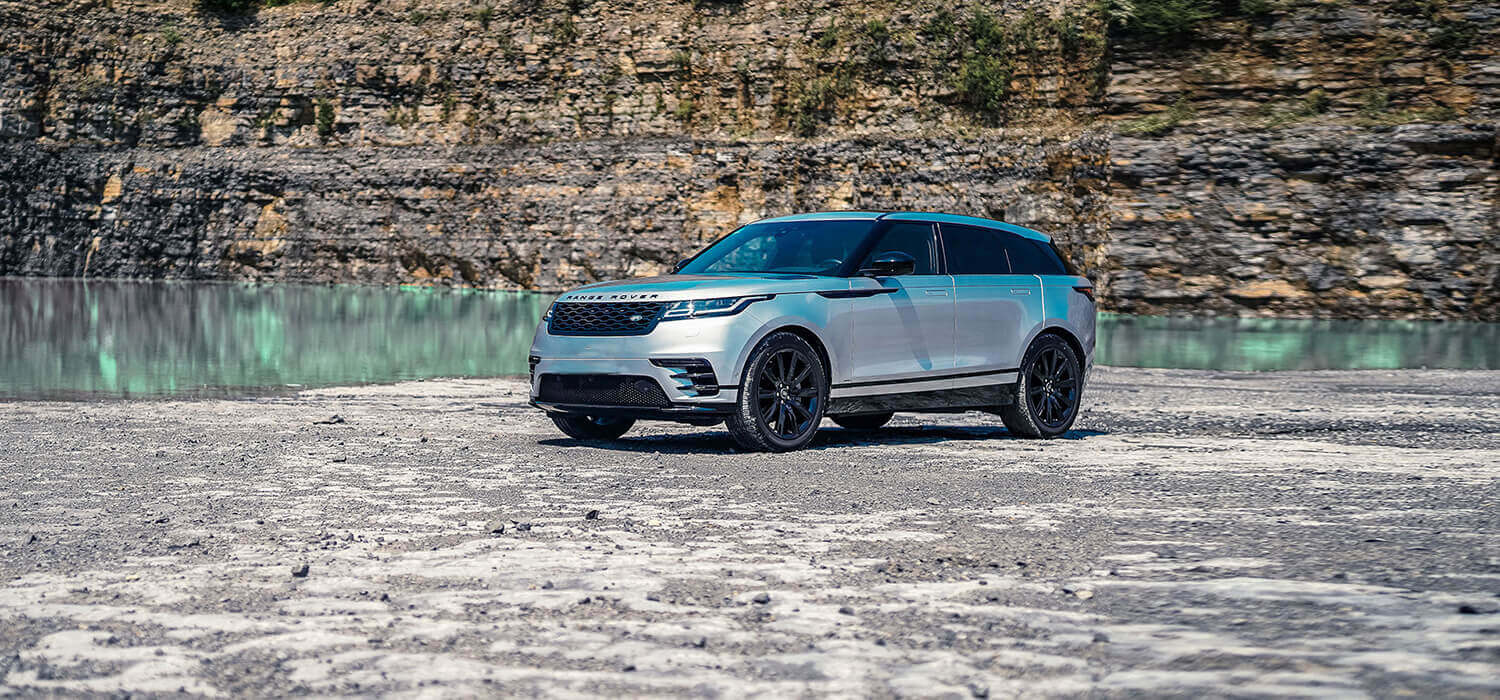 Silver SUV with contrasting dark roof and lower trim