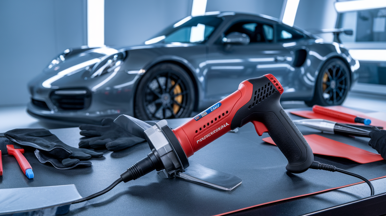 applying heat to car wrap